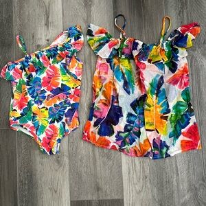 🎀 Milly Littles One Piece Swimsuit & Matching Cover Up - Size 4/5T 🎀
